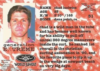 1994 Vision Generation Extreme #31 Chad Luciwicz Back